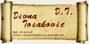 Divna Tošaković vizit kartica